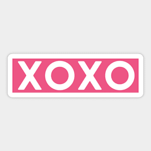 XOXO (hotpink & white) Sticker